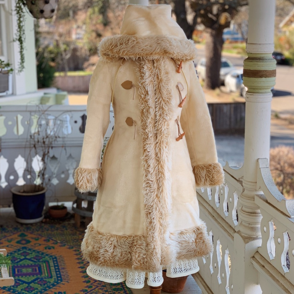 1960s Rothschild FauxFur Hooded Princess Coat